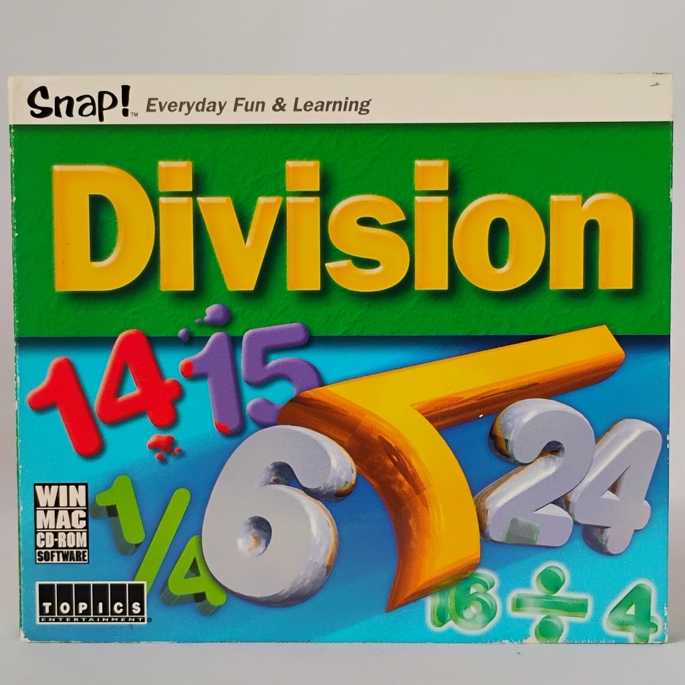 Snap! Division Educational Math Homeschool Learning Video Game Ages 7-10 PC Mac